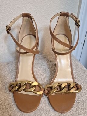 Michael Kors Scarlet Brass Chain Heels 8